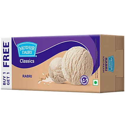 Mother Dairy Rabri Kulfi Ice Cream 700 ml Buy 1 Get 1 Free